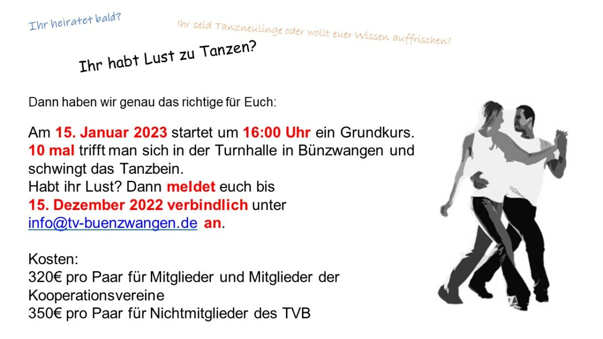 Ihr Habt Lust Zu Tanzen? – Turnverein Bünzwangen 1896 E.V.